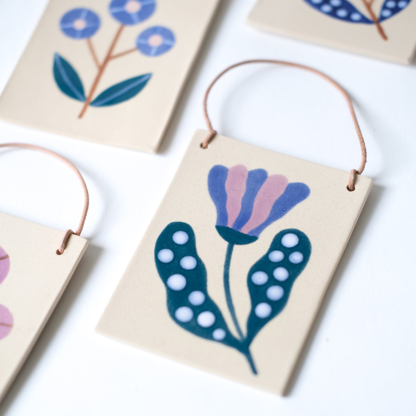 Botanical Wandbild | Lilie Blau Rosa