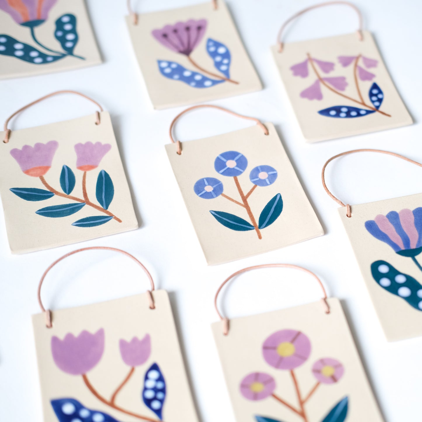 Botanical Wandbild | Tulpe Rosa Blau