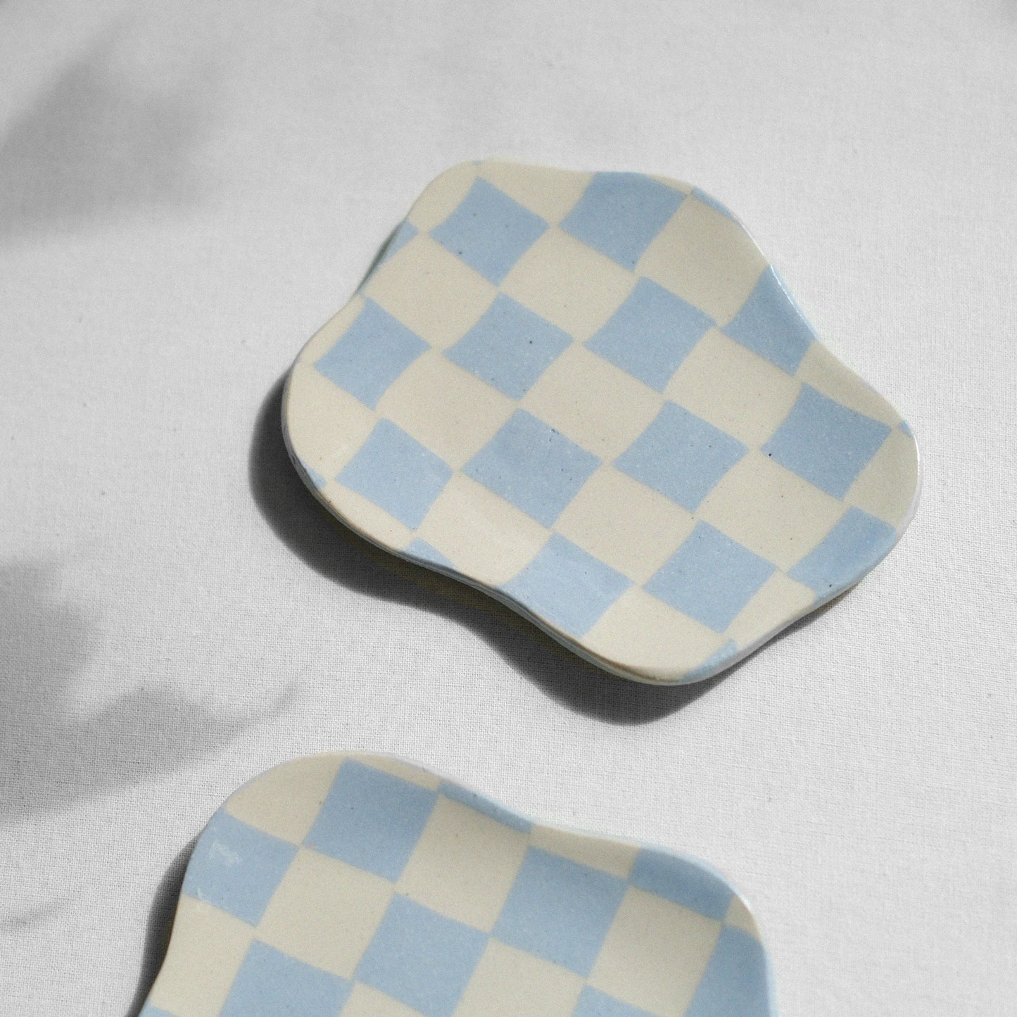 Schmuckschale "Cloud" | Kariert Hellblau