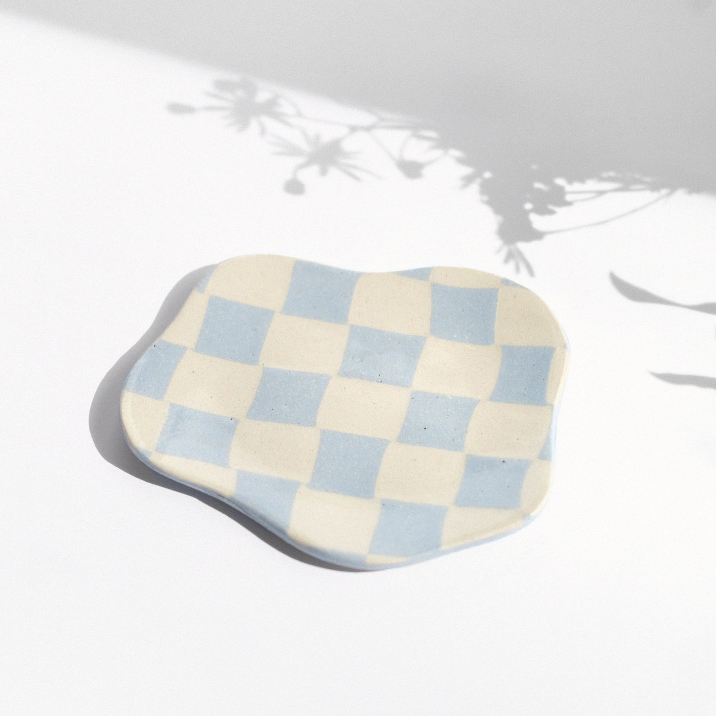 Schmuckschale "Cloud" | Kariert Hellblau