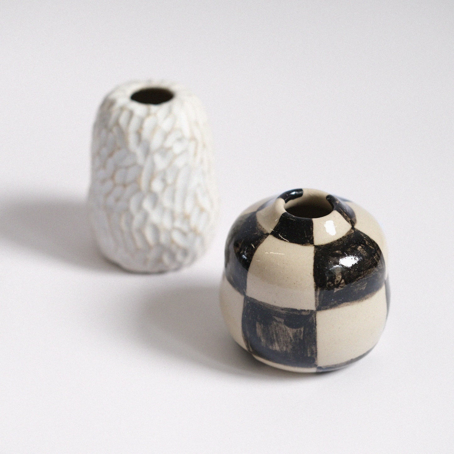 Vase XS | Weiß mit Struktur °2