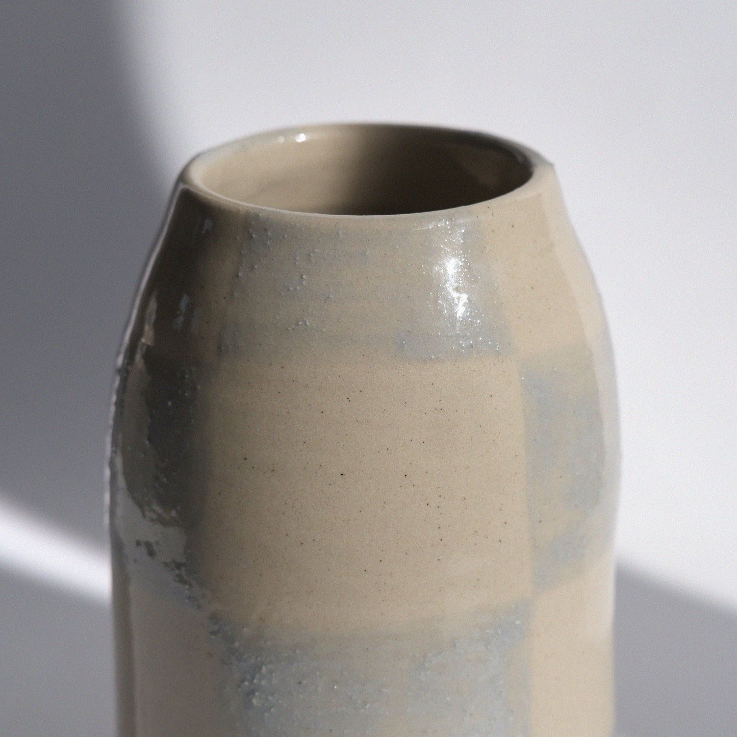 Vase L | Hellblau Kariert