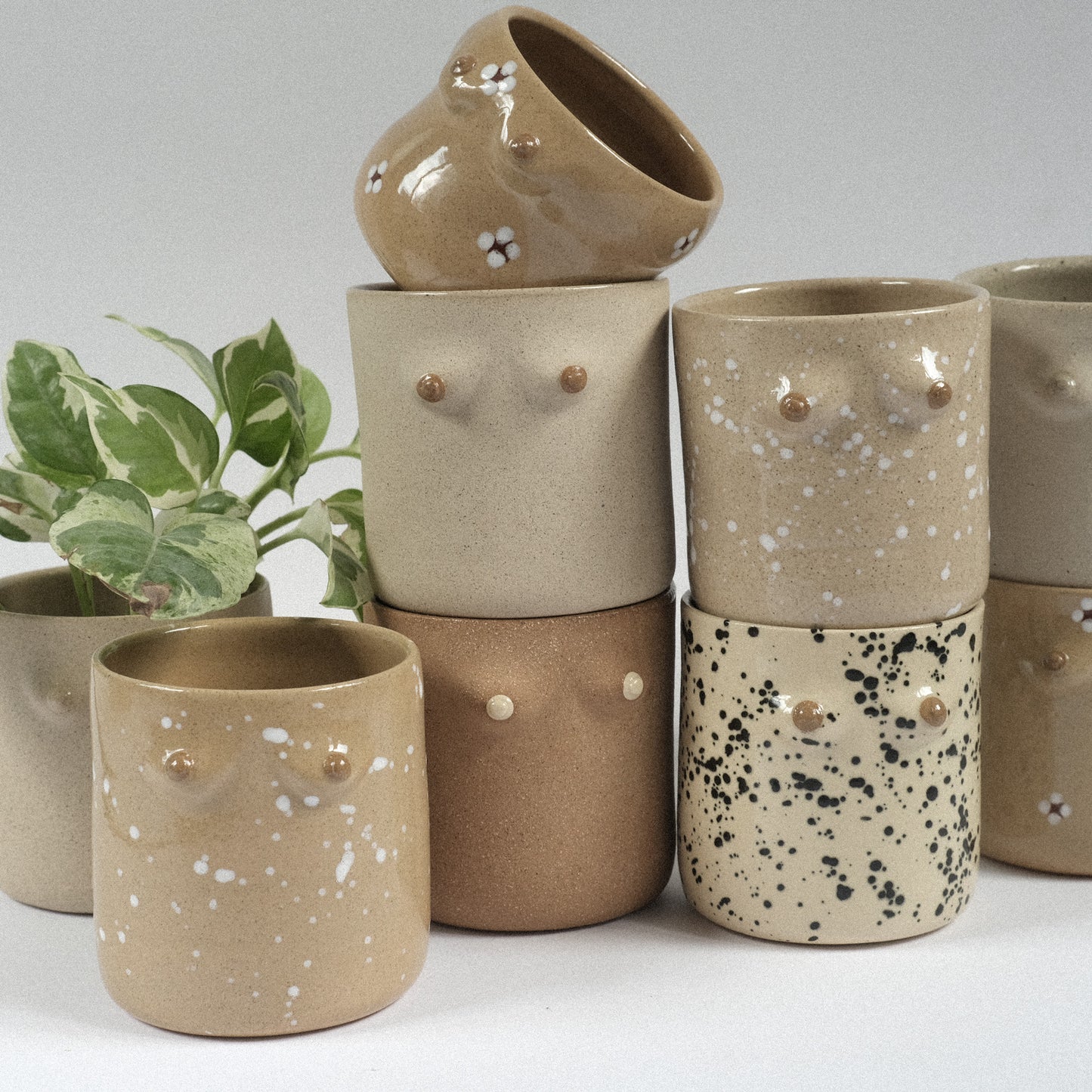 Mama Planter | Sand Splashes Weiß