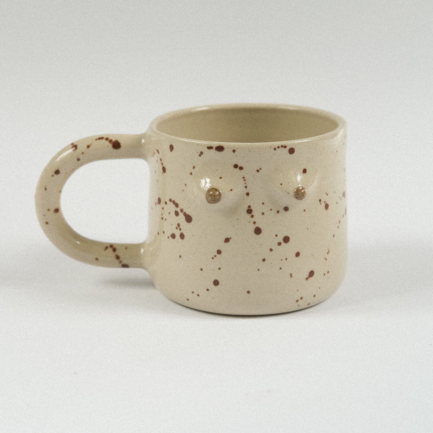 Mama Tasse | Weiß Braun Splashes
