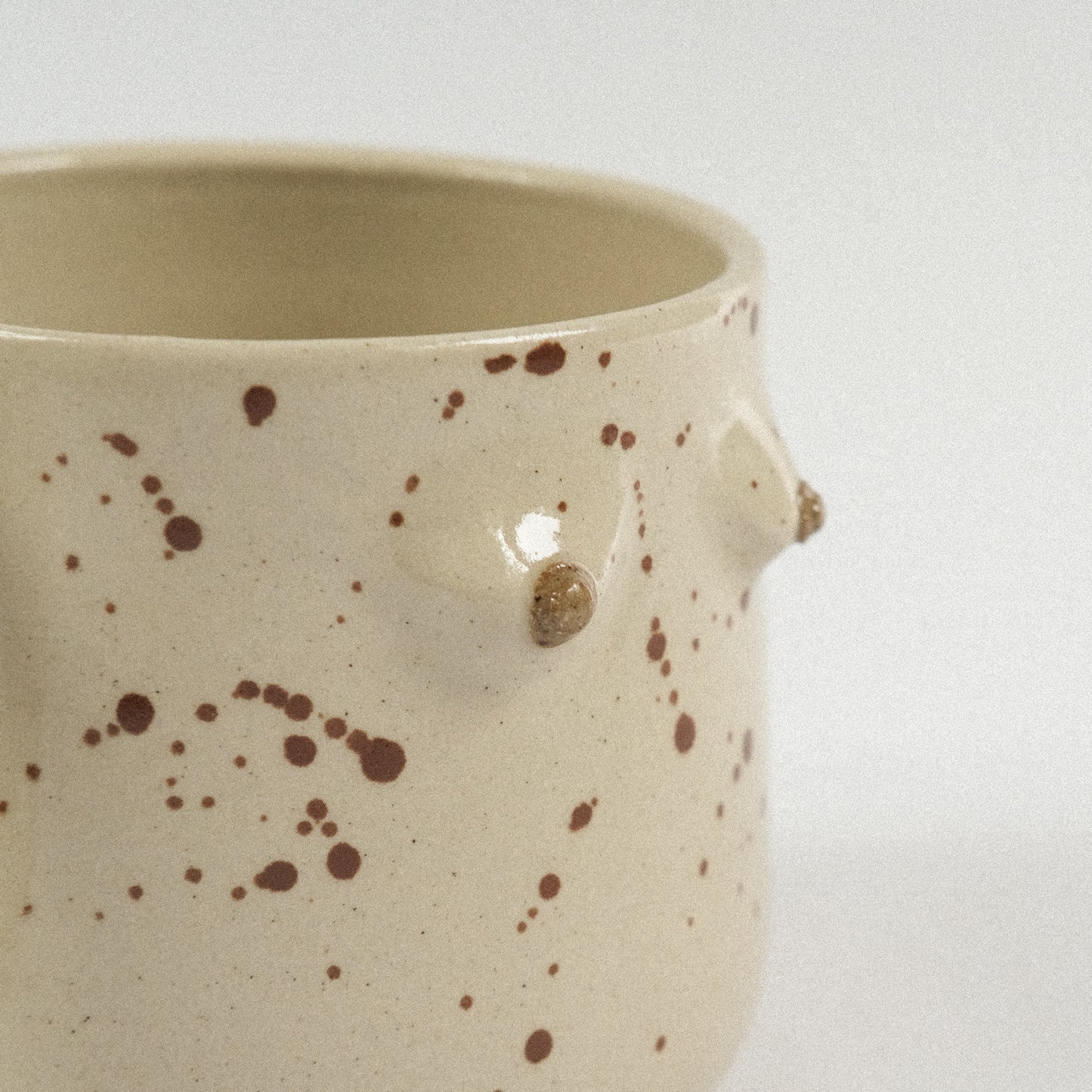 Mama Tasse | Weiß Braun Splashes