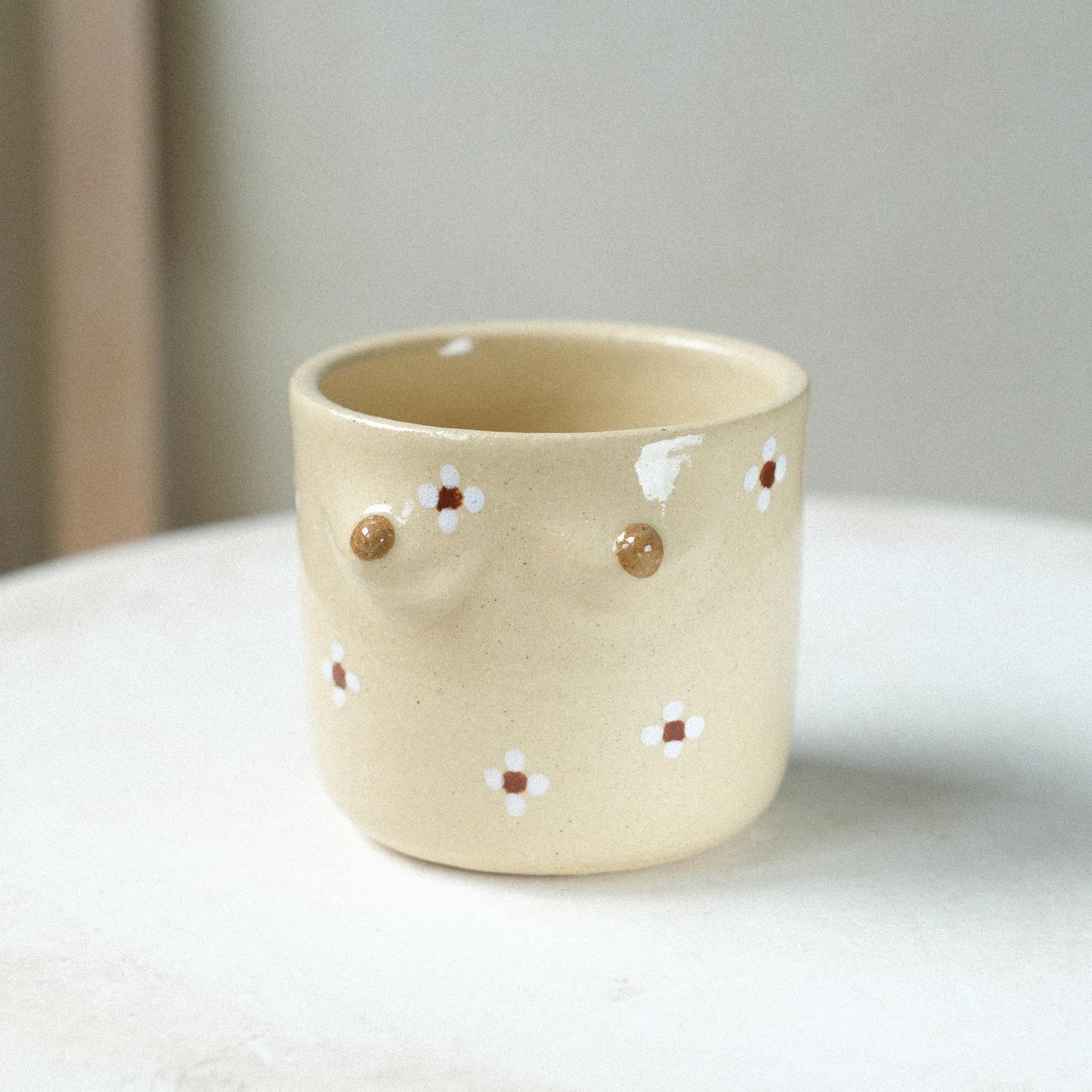 Mama Planter XS | Creme Blümchen