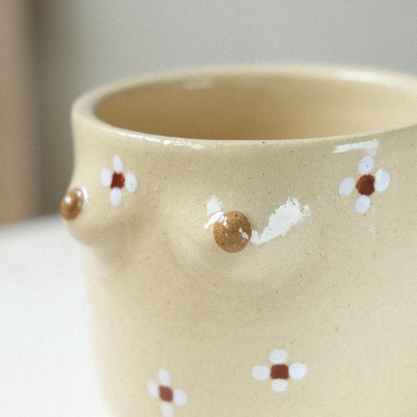 Mama Planter XS | Creme Blümchen