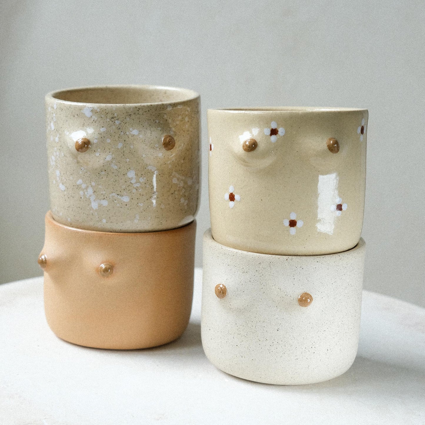 Mama Planter XS | Creme Blümchen