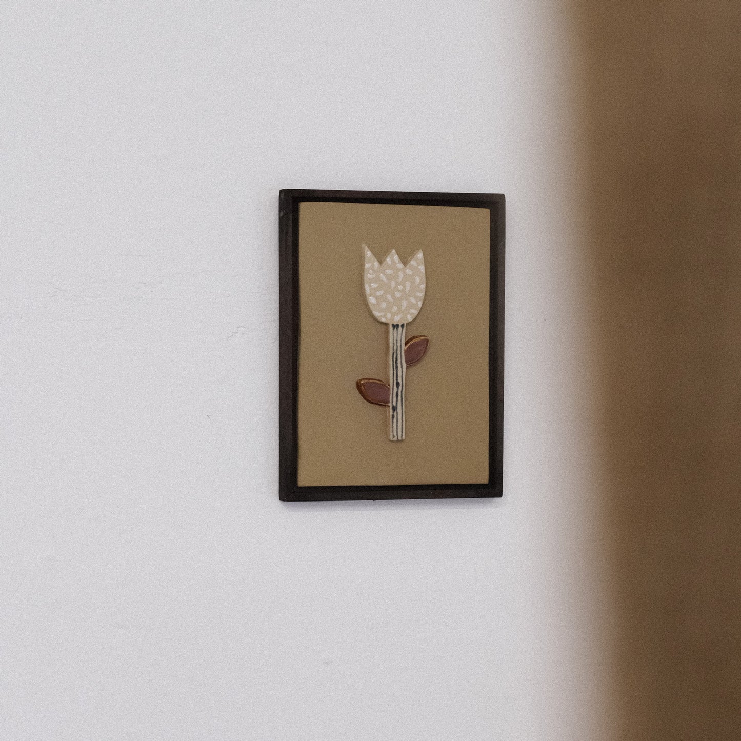 Keramikbild | Brauen Blume