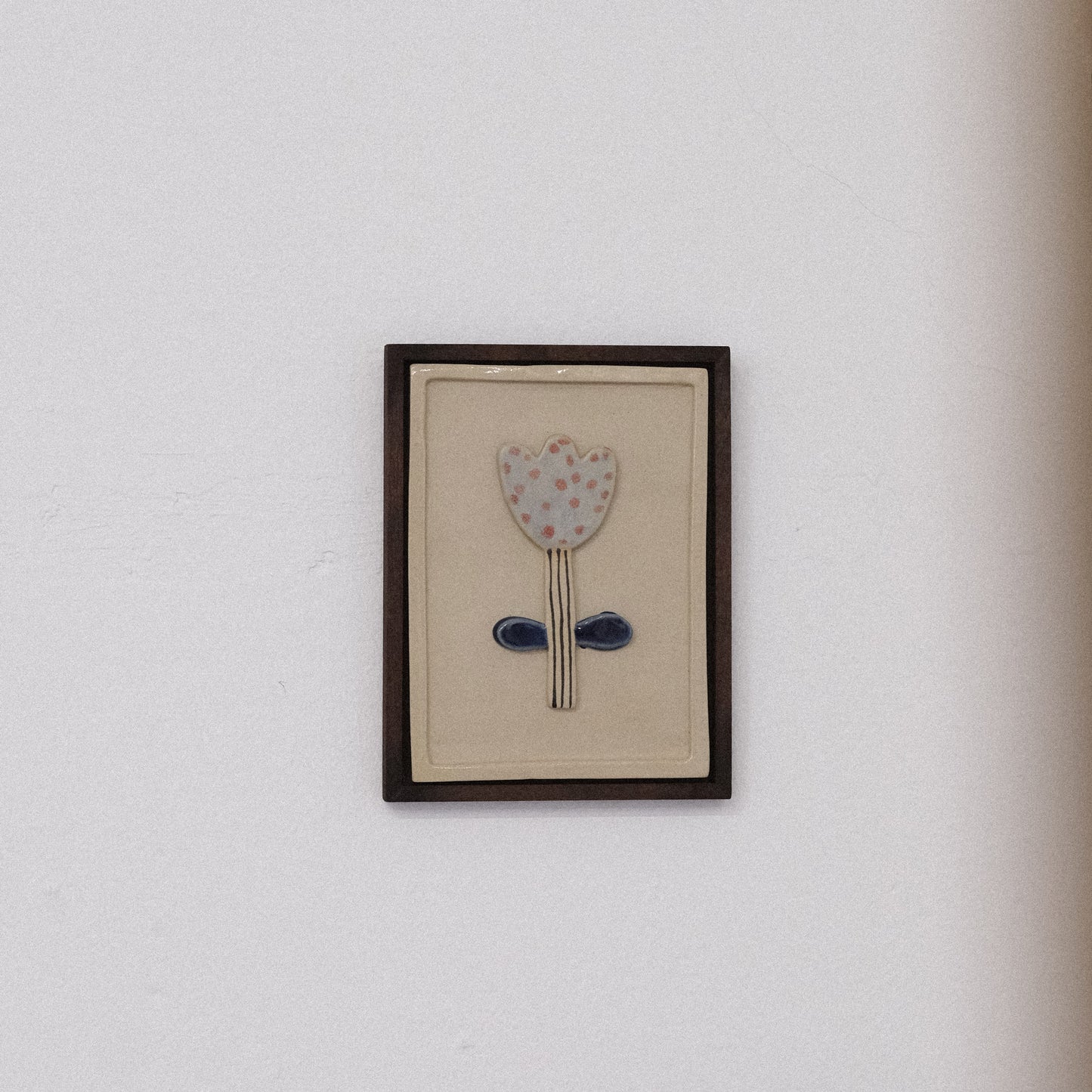 Keramikbild | Blaue Blume