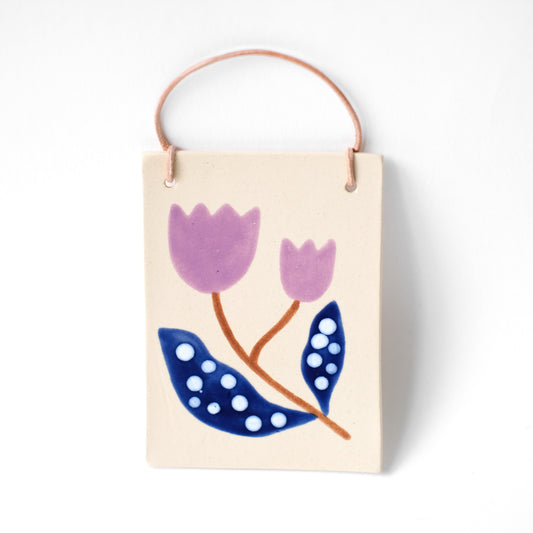 Botanical Wandbild | Tulpe Rosa Blau