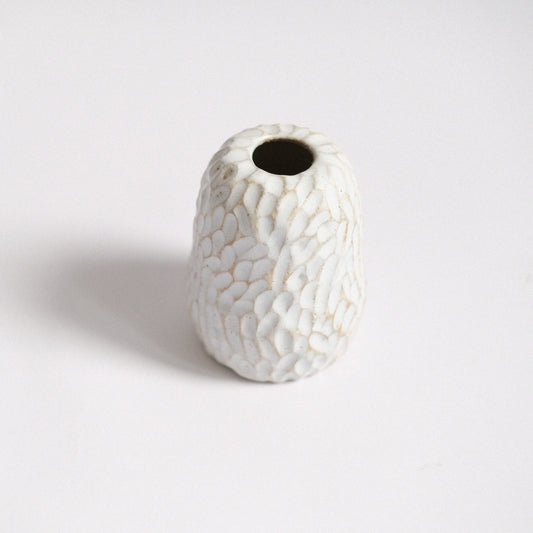 Vase XS | Weiß mit Struktur °2