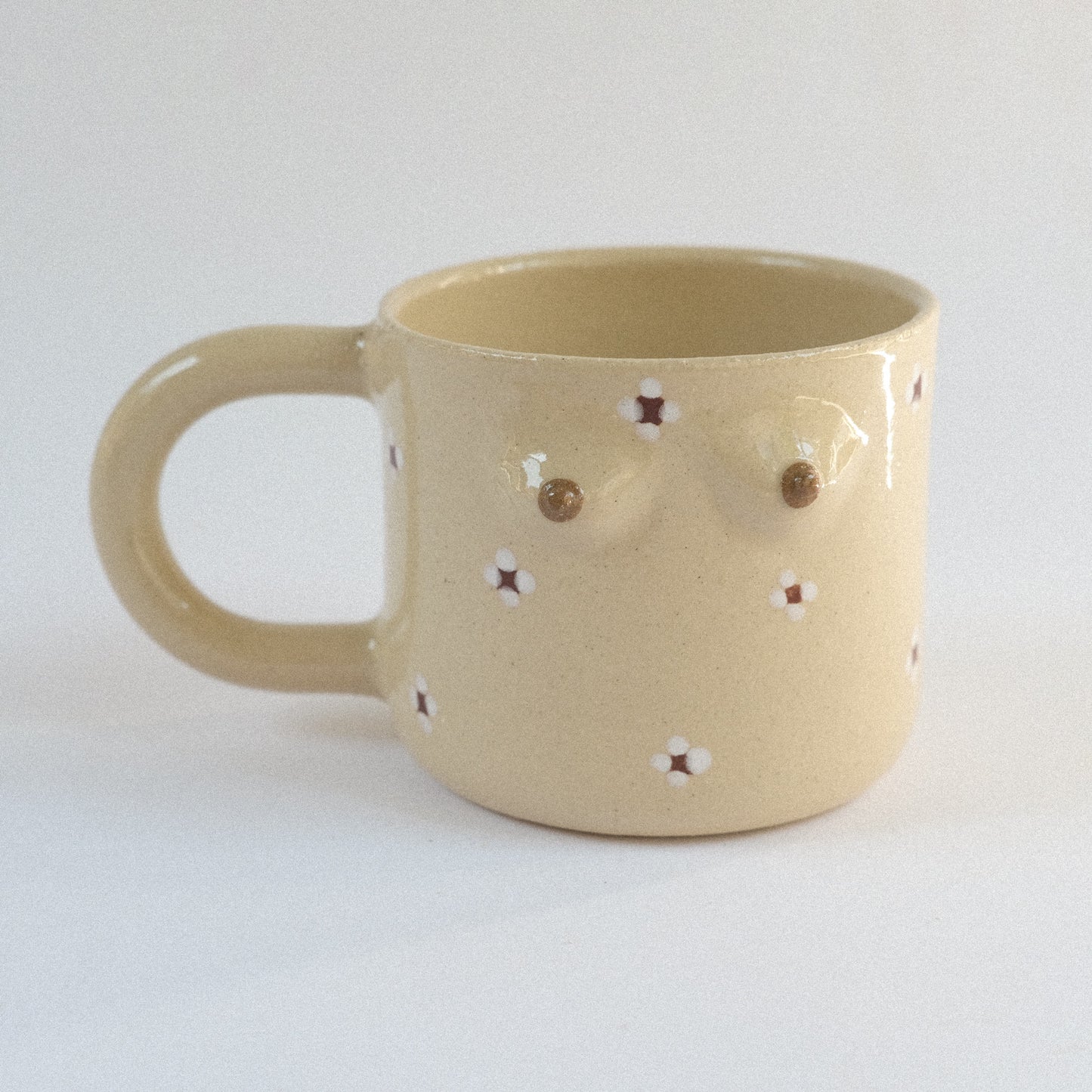 Mama Tasse  | Creme mit Blümchen