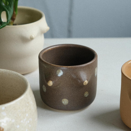 Mama Planter XS | Braun Matt Punkte
