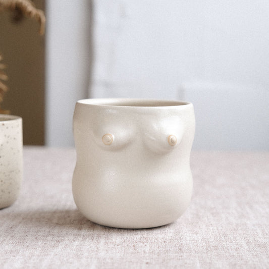 Mama Cup Curvy | Weiß Seidenmatt