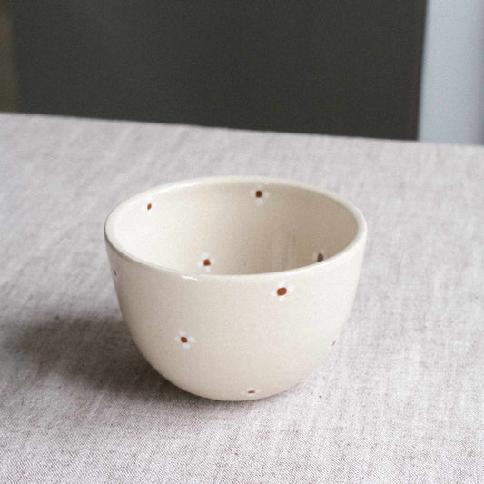 Cappuccino Becher | Weiß Blümchen