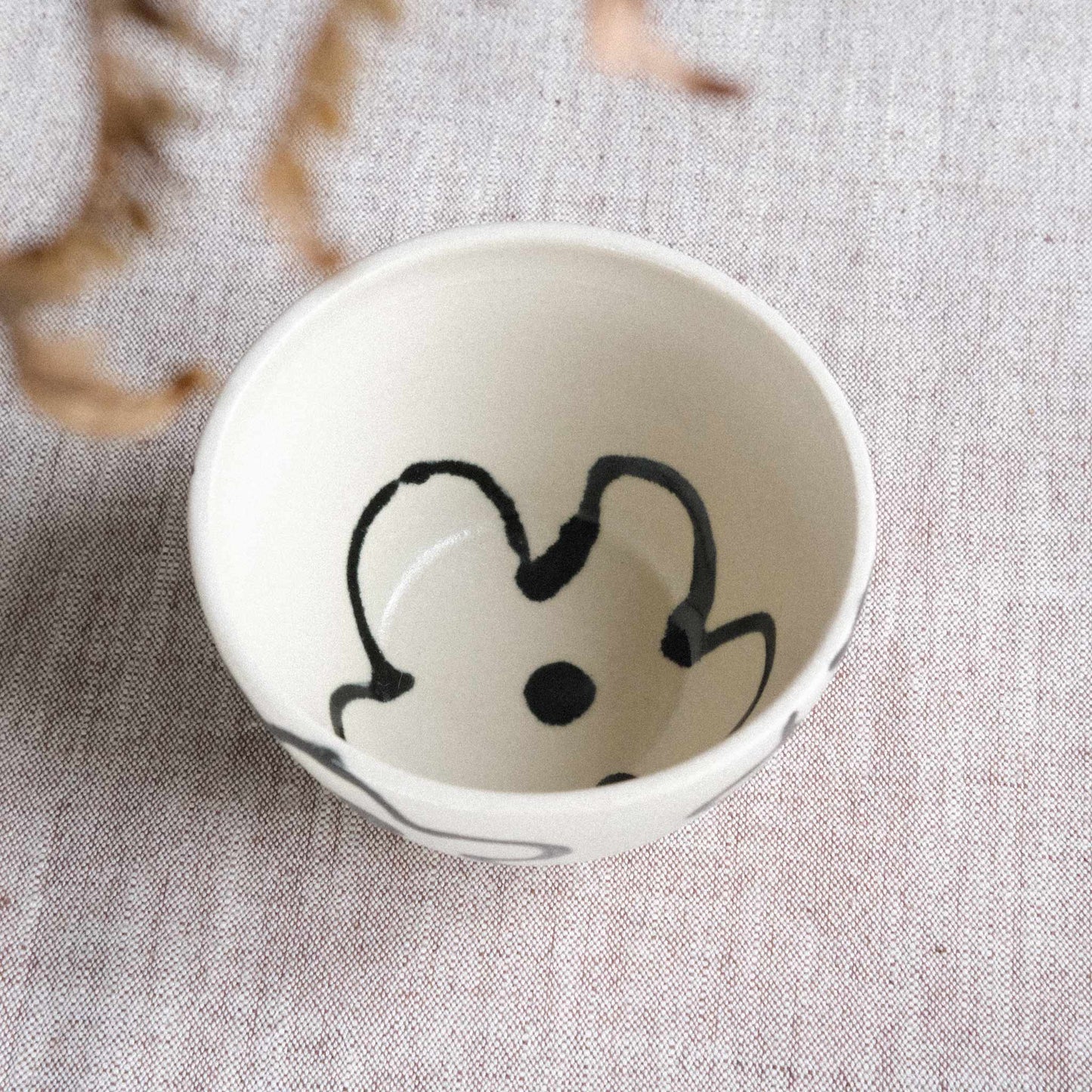 Cappuccino Becher | Schwarze Blume