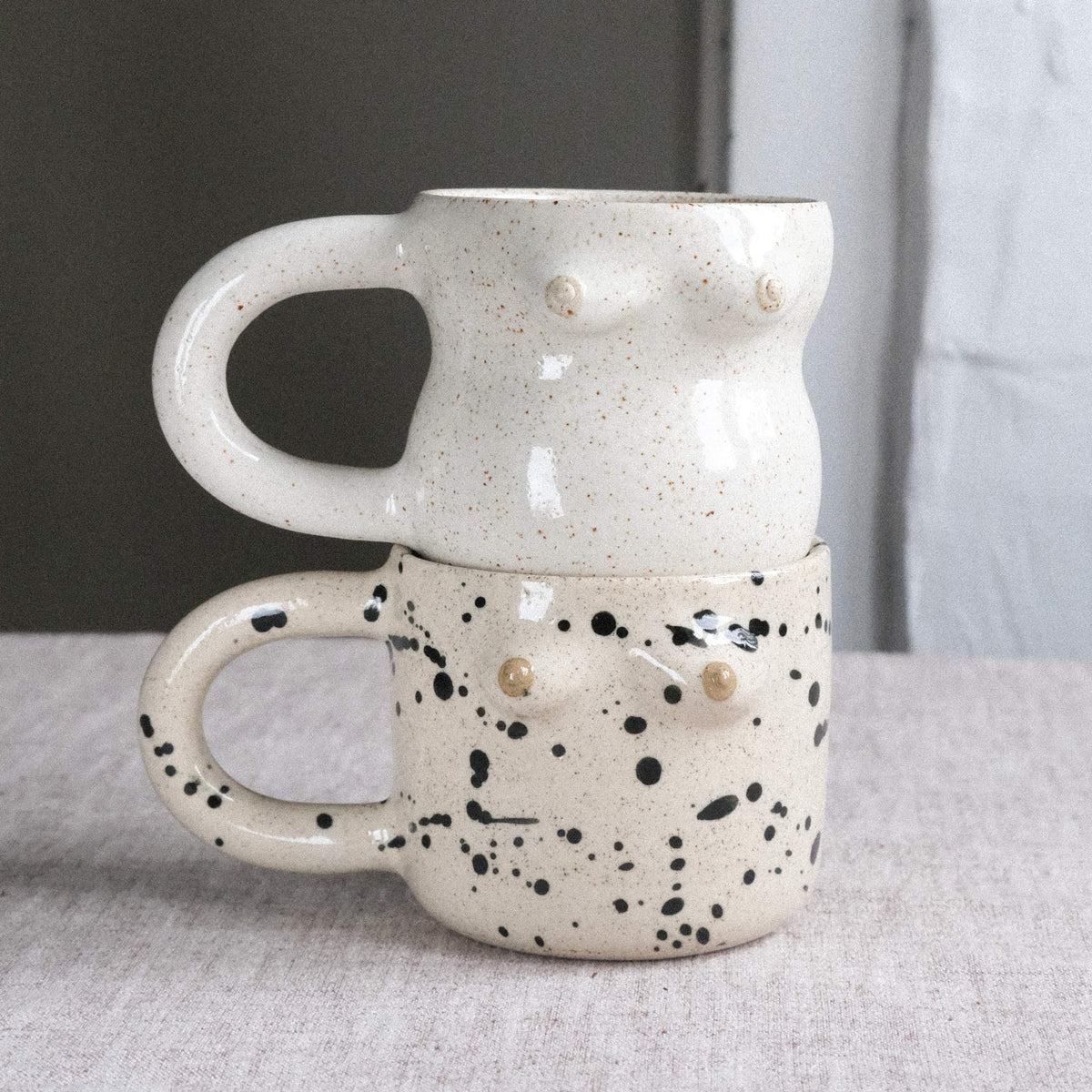 Mama Tasse Curvy | Sand Weiß Glänzend