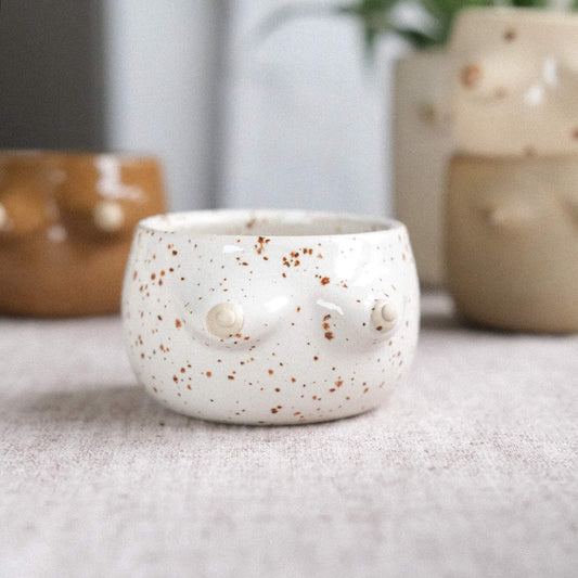 Mama Mini | Specks Weiß Glänzend