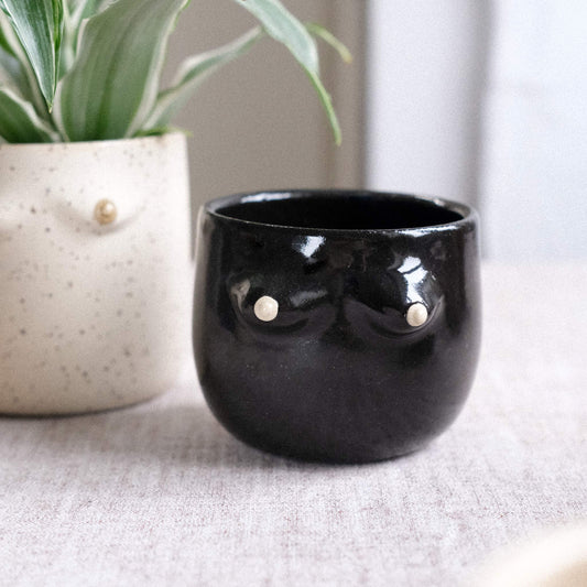 Mama Cup Round XS | Schwarz Glänzend