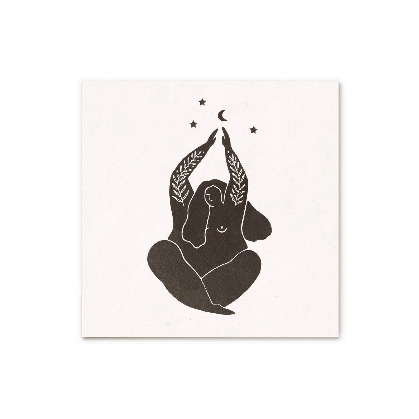 Postcard "Moon & Stars" square
